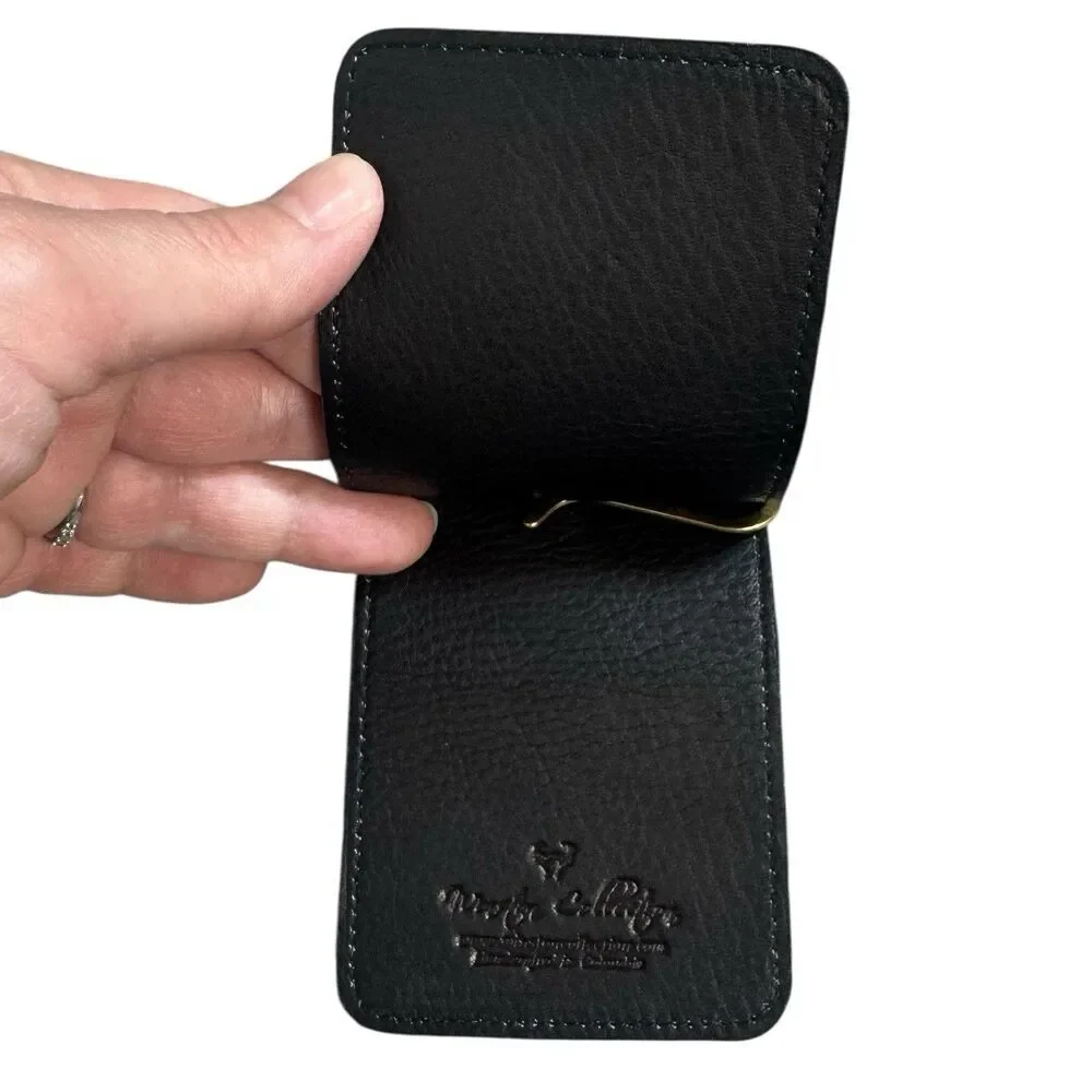 NEW - PGA Golf Southern Texas Winston Collection Leather Money Clip Wallet 4”x3”
